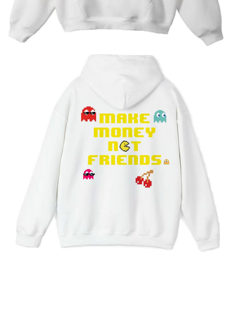 PACMEN Hoodie — White — Back