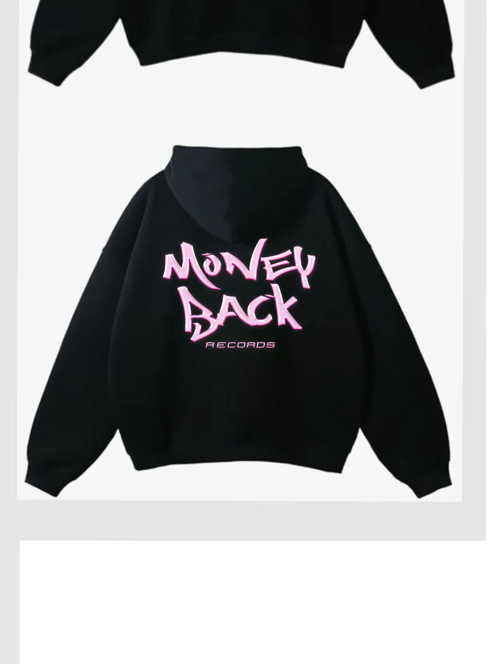 PINK Hoodie — Black — Back