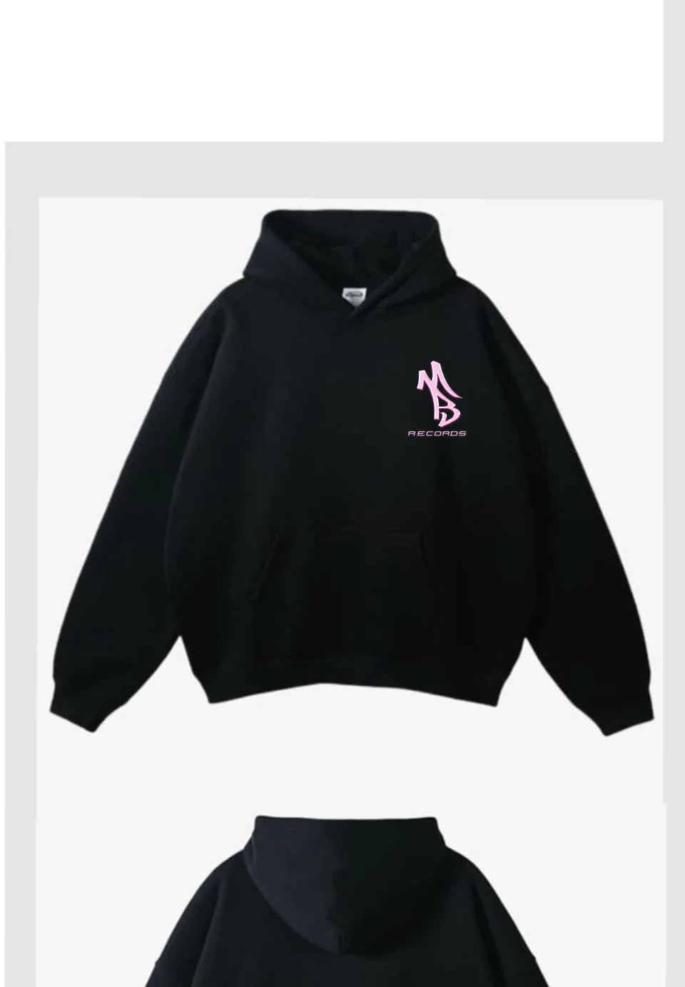 PINK Hoodie — Black — Front